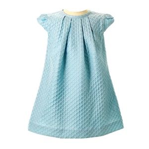 Rachel Riley blue shimmer shift dress, size 4